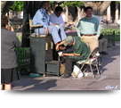 Shining Shoes in Morelia - Mexico
